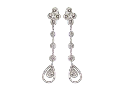 Rhodium Plated | Chandelier Earrings